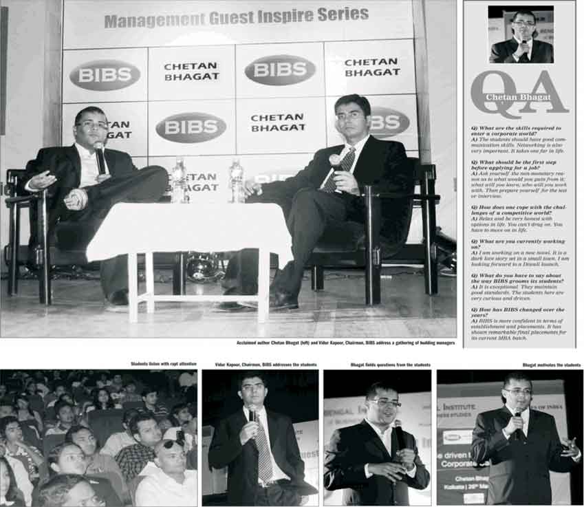 Q&A session with Chetan Bhagat and BIBS Students