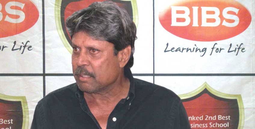Kapil Dev interacting with MBA students at BIBS